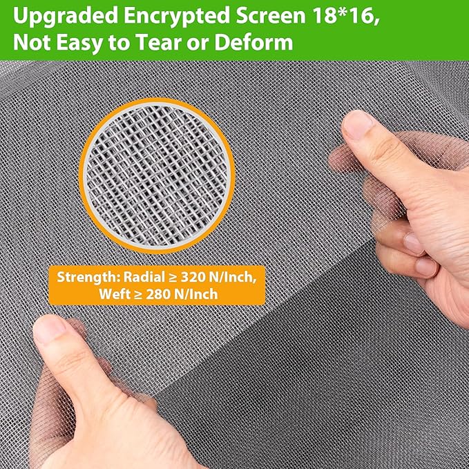 Replacement Window Screens, 59X106 Inch Durable Window Screen Mesh - Image 4