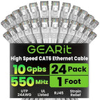 GEARit Cat 6 Ethernet Cable Cat6 Network Patch, Snagless Cord, Internet by GEARit