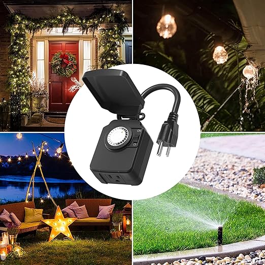 BN-LINK 24-Hour Mechanical Outdoor Light Timer, Waterproof, Heavy Duty - Image 8