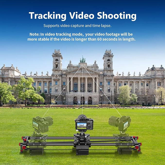 NEEWER 39.4”/100cm Motorized Camera Slider, App Wireless Control Carbon Fiber - Image 3