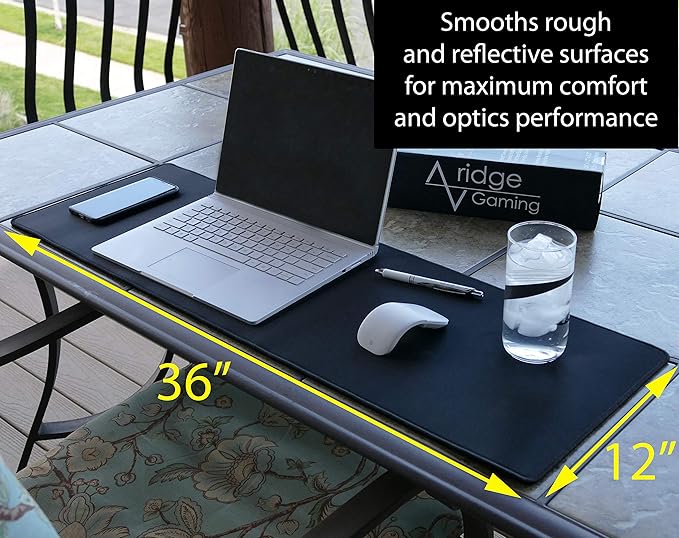 Gaming Mouse Pad Extended 36 inch | 36x12x0.20 Extra Thick | Black | Stitched - Image 6