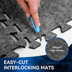 20 Pcs Sound Absorbing Interlocking Floor Mats Pads, Non-Slip Anti Vibration - Image 5