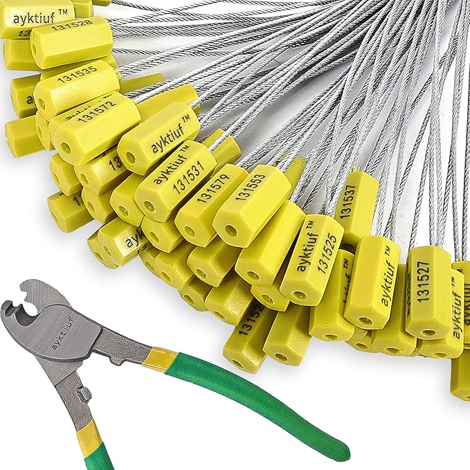 240 Pieces Security Cable Seals, Metal Number Security Tags by Unknown