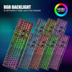 RedThunder K10 Wired Gaming Keyboard and Mouse and Wrist Rest Combo, RGB Backlit - Image 3