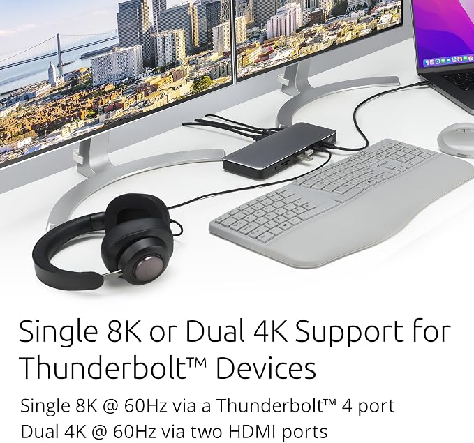 Kensington SD5768T EQ Thunderbolt 4 Docking Station, Dual 4K@60Hz via HDMI/TB4 - Image 4