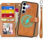 TUCCH Wallet Case for Galaxy S25, Removable 2 in 1 RFID Blocking Wrist Strap by TUCCH