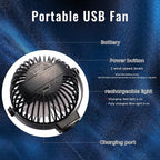 Portable Stroller Fan Personal rechargeable USB Fans - Image 2