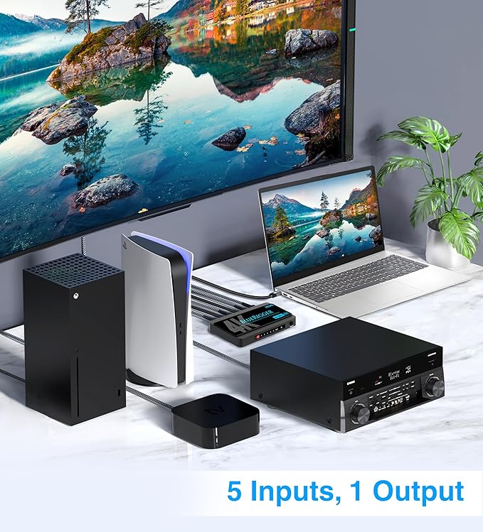 BlueRigger 4K HDMI Switch 5 in 1 Out – Compatible - Image 5