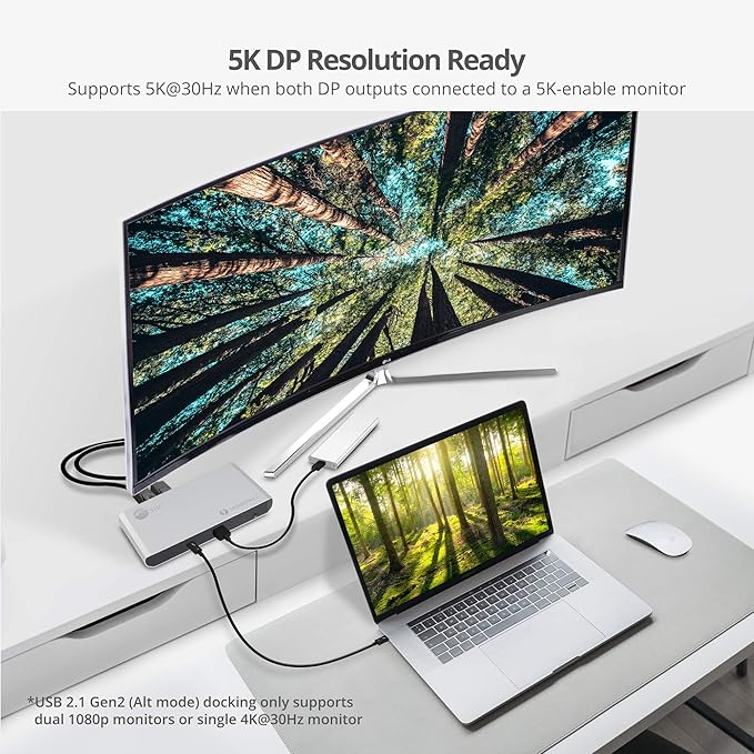 SIIG Thunderbolt 3 or USB C Dual 4K Display Docking Station - Image 5