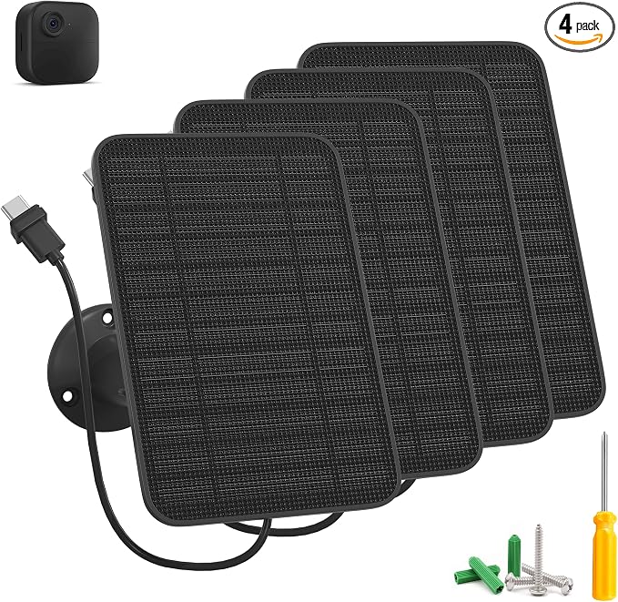 5W Solar Panel for Blink Camera Outdoor, Solar Panel Charger Compatible by FOHOA