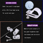 Bigtrans 300 Pcs Nylon Plastic R-Type Wire Clips - Image 4