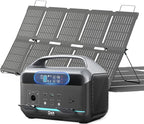 Portable Power Station with Solar Panel 100W, Solar Generator 1200W Peak by DaranEner