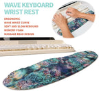 2-in-1 Ergonomic Set, Wave Rise Keyboard Wrist Rest and Massage Bulge Slope - Image 2