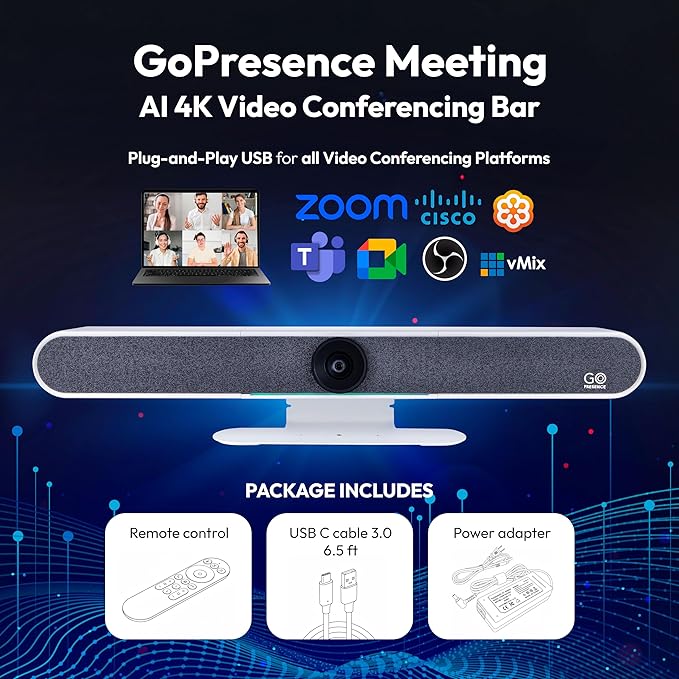 Meeting 4K Video Conferencing Bar – 4K Camera - Image 6