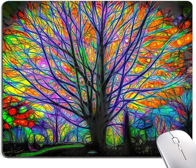 Spring Life Tree Custom Design Square Waterproof Non-Slip Rubber Base Mouse Pad by DUADELI