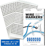 Premium Wire Marker Book for Cable Management, Vinyl-Coated, High-Tack Adhesive by Unknown