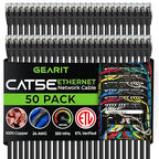 GearIt 50-Pack, Cat5e Ethernet Patch Cable 1 Foot by GEARit