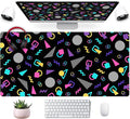 Retro 80s Desk Mat, Cute 90s XXL Large Gaming Mouse Pad, Computer Laptop by Mechanical+Cattle
