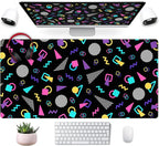 Retro 80s Desk Mat, Cute 90s XXL Large Gaming Mouse Pad, Computer Laptop by Mechanical+Cattle