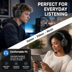 MIDOLA Bluetooth Headphones Over Ear 68H Playtime 6 EQ Wireless Headset - Image 8
