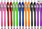 Skoloo Electronic Screen Touch Stylus, 14 Pack 2 in 1 Slim Long Click Ink by SKOLOO