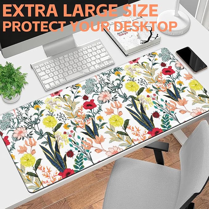 Mouse Pad Large Summer Flower Non-Slip Gaming Desk Mat - Image 6