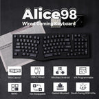 Feker Alice98 Ergonomic 98 Keys Custom Mechanical Keyboard, VIA Programmable - Image 2