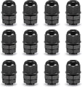 QILIPSU 12pcs 1/4" NPT Cable Gland Waterproof IP68 Nylon Cable Pass Through by QILIPSU