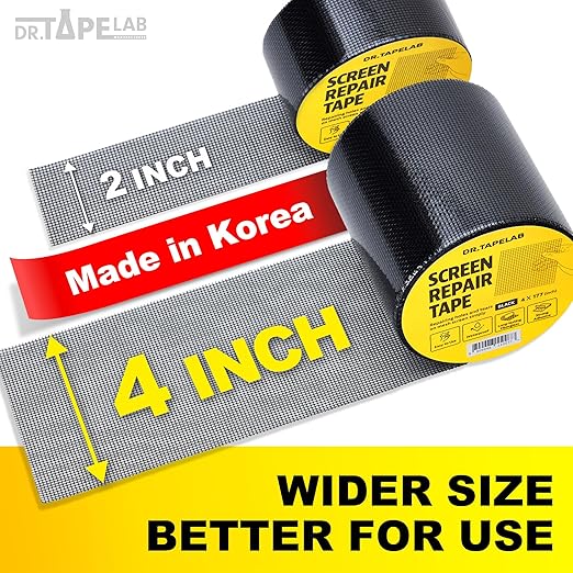 Black Window Screen Repair Tape, 2 in X 15 FT, Screen Repair Kit - Image 2