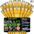 GearIT Cat 6 Ethernet Cable Cat6 Network Patch, Snagless Cord, Internet by GEARit