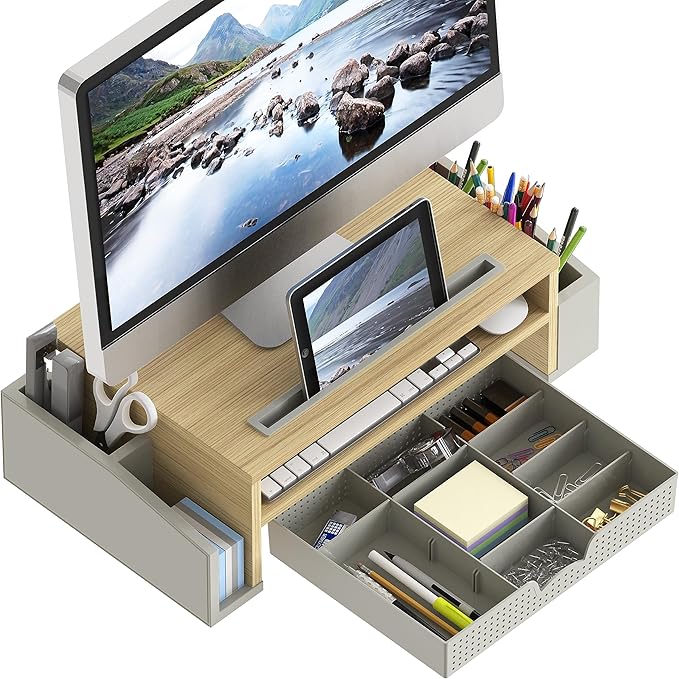 Simple Houseware Desk Monitor Stand Riser - Image 2