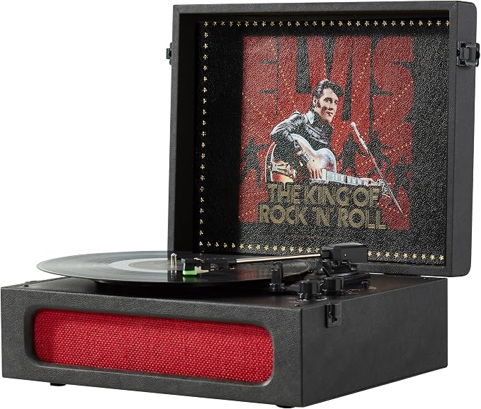 Arkrocket x Elvis Bluetooth Protable Record Player 3-Speed Bluetooth Input and - Image 2