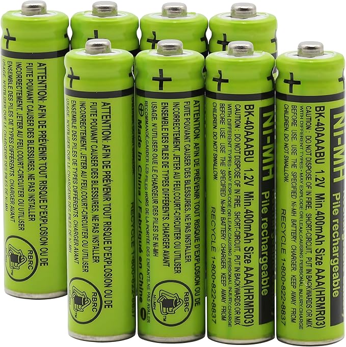 8 BK-40AAABU Battery for Panasonic Cordless Phone by Cerepros