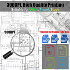 Inkless Portable Printer for Travel, Wireless Thermal Printer Support 8.5 x 11 - Image 4