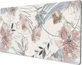 Desk Mat, Abstraction Hand Painted Flowers Extended Gaming Mouse Pad, Cute by LuckyCow