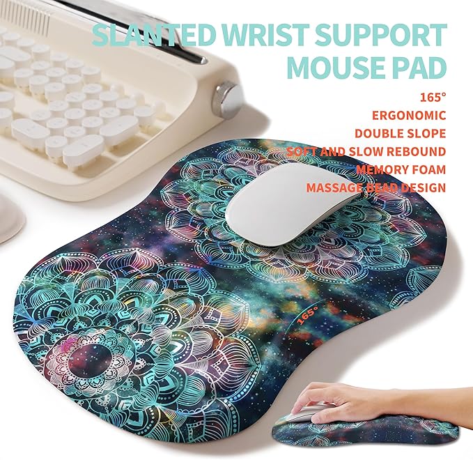 2-in-1 Ergonomic Set, Wave Rise Keyboard Wrist Rest and Massage Bulge Slope - Image 3
