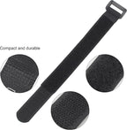 12 Pack 1 x 18 Inches Hook and Loop Reusable Fastening Cable Tie Down Straps by - Image 4