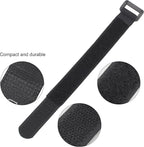 20 Pack 0.8 x 8 Inches Hook and Loop Reusable Fastening Cable Tie Down Straps - Image 4