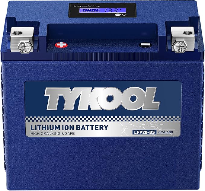 YTX20-BS/YTX20H-BS/GYZ20H Lithium LiFePO4 Motorcycle Battery, Built in BMS by TYKOOL