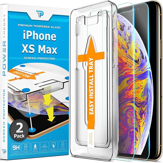 Power Theory Designed for iPhone Xs Max Screen Protector Tempered Glass by POWERTHEORY