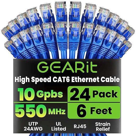 GearIT Cat 6 Ethernet Cable Pack by GEARit