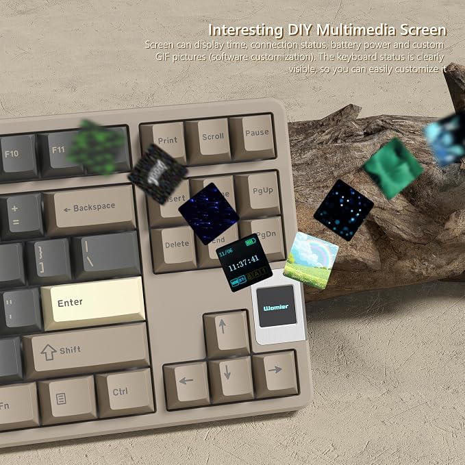 QK87 75% Keyboard with Multimedia Screen, QMK/VIA Wireless Gaming Keyboard - Image 4