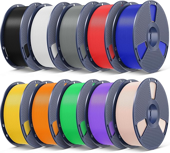 SUNLU PETG Filament 1.75mm 10KG Bundle, Individually Vacuum-Sealed, 3D Printer by SUNLU