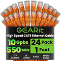 GEARit Cat 6 Ethernet Cable Cat6 Network Patch, Snagless Cord, Internet by GEARit