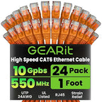 GEARit Cat 6 Ethernet Cable Cat6 Network Patch, Snagless Cord, Internet by GEARit