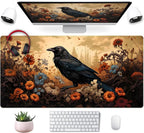 Anime Crow Kawaii Desk Mat Cute Retro Floral Mouse Pad Gaming Desk Pad XXL by Mechanical+Cattle