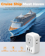 TESSAN 2 Prong to 3 Prong Outlet Adapter 2 Pack, US to Japan Plug Adapter - Image 7