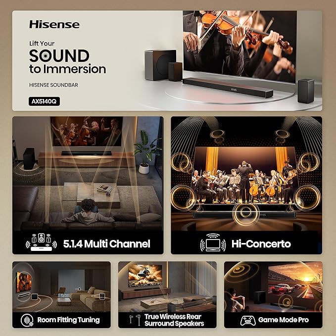 Hisense AX5140Q 5.1.4Ch Sound Bar - Image 3
