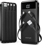 2 Packs Portable Chargers with Built in Cables by Charmast