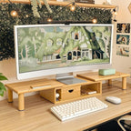 Dual Monitor Stand Riser with Drawer - Image 2